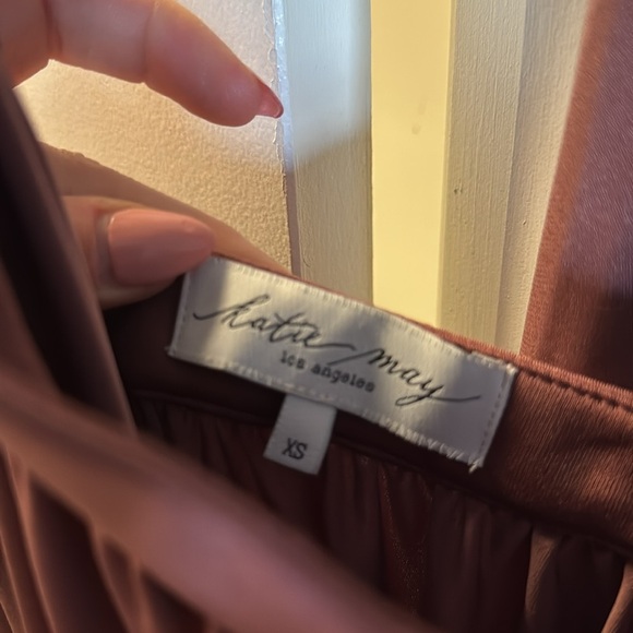 NWT Katie May Tanya Gown Rose Taupe Sz XS $350 SS25 Cutout Backless Revolve - Picture 10 of 10